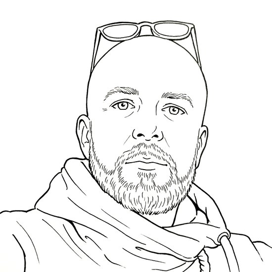 Portraitzeichnung Josef Beermann