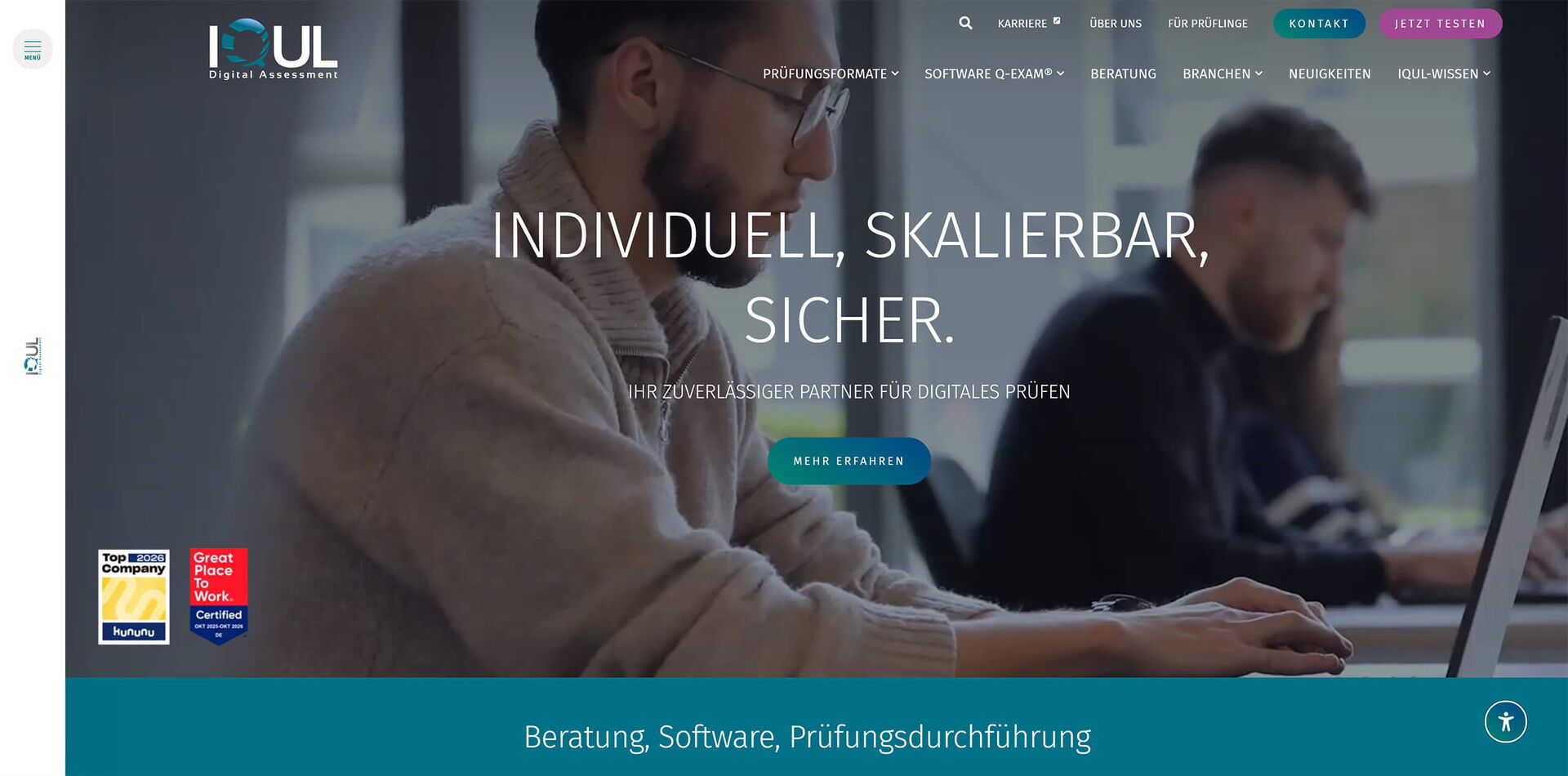 Projektbeispiel IQUL – Website
